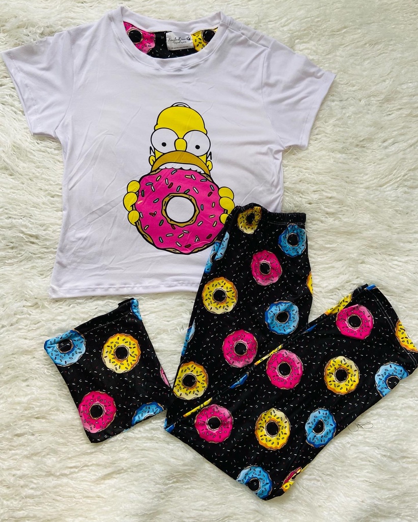 Pijama homero donas black 